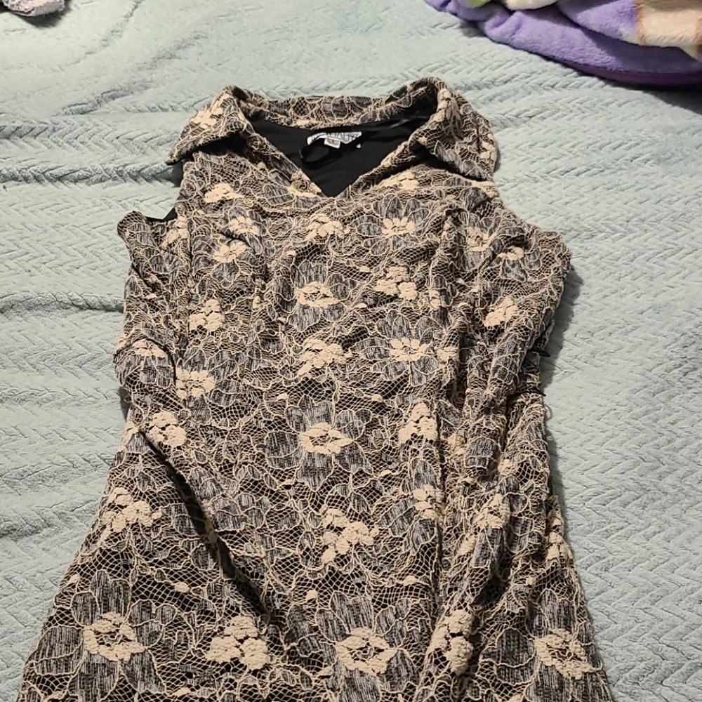 Black and Tan floral dress